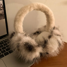 Load image into Gallery viewer, Windproof Leopard Plush Ear Muffs Imitation Fox Fur Plush Ear Warmers for Winter Girls Anti-Frost Protective Ear Cover
