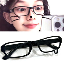 Load image into Gallery viewer, Cute Anime Crying Style Glasses Square Teardrop Design Frame for Fashion Cosplay Unisex Black Eyeglass Frame