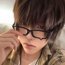 Load image into Gallery viewer, Cute Anime Crying Style Glasses Square Teardrop Design Frame for Fashion Cosplay Unisex Black Eyeglass Frame