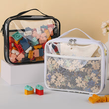 Load image into Gallery viewer, Transparent PVC Mesh Zipper Storage Bag Clear Makeup Bag Large Capacity Waterproof Portable Toy Packaging Bag