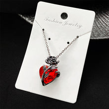 Load image into Gallery viewer, Gothic Rose Heart Necklace Y2K Dark Romance Adjustable Chain with Heart Pendant for Women Personalized Unique Gift