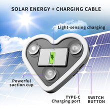 Load image into Gallery viewer, Solar Powered LED Heart Shape Car Interiors Atmosphere Decor Light USB Powered Car Window Neon Light Decorative Lamps