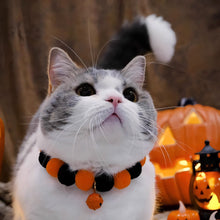 Load image into Gallery viewer, Halloween Pet Collar Funny Pumpkin Decoration Elastic Rope Dog Collar Accessories Cute Pumpkin Dog Necklace Pet Cat Bows