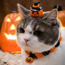 Load image into Gallery viewer, Halloween Pet Collar Funny Pumpkin Decoration Elastic Rope Dog Collar Accessories Cute Pumpkin Dog Necklace Pet Cat Bows