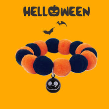 Load image into Gallery viewer, Halloween Pet Collar Funny Pumpkin Decoration Elastic Rope Dog Collar Accessories Cute Pumpkin Dog Necklace Pet Cat Bows