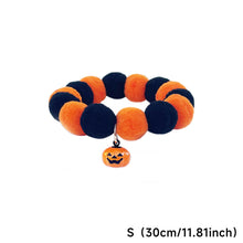 Load image into Gallery viewer, Halloween Pet Collar Funny Pumpkin Decoration Elastic Rope Dog Collar Accessories Cute Pumpkin Dog Necklace Pet Cat Bows