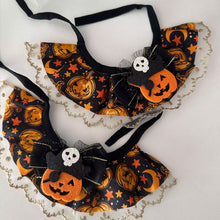 Load image into Gallery viewer, Halloween Cat Dog Lace Necklace Adjustable Exquisite Pet Pumpkin Lace Collar Cute Cool Pet Bib Scarf Small Medium Pets