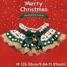 Load image into Gallery viewer, Christmas Series Pet Cat and Dog Drool Bib Lace Saliva Towel Adjustabl Pet Neck Accessory Costume Accessories