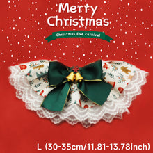 Load image into Gallery viewer, Christmas Series Pet Cat and Dog Drool Bib Lace Saliva Towel Adjustabl Pet Neck Accessory Costume Accessories