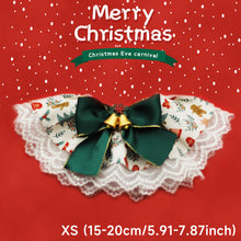 Load image into Gallery viewer, Christmas Series Pet Cat and Dog Drool Bib Lace Saliva Towel Adjustabl Pet Neck Accessory Costume Accessories