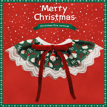 Load image into Gallery viewer, Christmas Series Pet Cat and Dog Drool Bib Lace Saliva Towel Adjustabl Pet Neck Accessory Costume Accessories