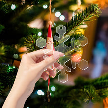 Load image into Gallery viewer, 10PCS Transparent Acrylic Christmas Decoration Snowflake Drilled Holes Blank Acrylic DIY Painting Christmas Tree Pendant