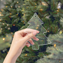 Load image into Gallery viewer, 10PCS Transparent Acrylic Christmas Decoration Snowflake Drilled Holes Blank Acrylic DIY Painting Christmas Tree Pendant