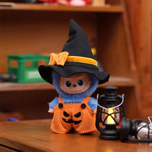 Load image into Gallery viewer, Miniature Halloween Doll Costume with Hat for 10.5cm Labubu 4.0 Dolls Cute Dress DIY Doll Clothes Lovely Outfit Gifts for Girls Friends