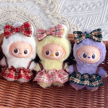 Load image into Gallery viewer, For Mini Labubu 4.0 Clothing Dress with Hair Accessory For 10.5cm Labubu V4 Doll Clothes Outfit Accessories