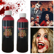 Load image into Gallery viewer, 30/60/100/20ml Fake Blood Prop Halloween Decoration Horror Cosplay Cosmetics Artificial Plasma Party Supplies Pranks DIY Halloween Supplies
