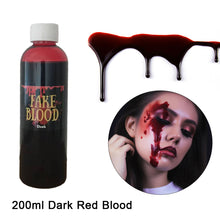 Load image into Gallery viewer, 30/60/100/20ml Fake Blood Prop Halloween Decoration Horror Cosplay Cosmetics Artificial Plasma Party Supplies Pranks DIY Halloween Supplies