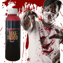 Load image into Gallery viewer, 30/60/100/20ml Fake Blood Prop Halloween Decoration Horror Cosplay Cosmetics Artificial Plasma Party Supplies Pranks DIY Halloween Supplies