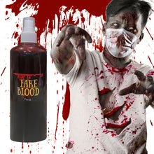 Load image into Gallery viewer, 30/60/100/20ml Fake Blood Prop with Spray Head Halloween Decoration Horror Cosplay Cosmetics Artificial Plasma Party Supplies Pranks DIY Halloween Supplies