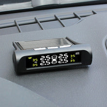 Load image into Gallery viewer, Car TPMS Tyre Pressure Monitoring System with 4 Sensors Solar Powered Digital LCD Display Auto Security Alarm Tester Automotive Test