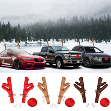 Load image into Gallery viewer, 2Pcs Car Deer Horn Antlers Decoration Car Kit with Red Nose and Tail for Holiday Gift Set Christmas Car Accessories Pendant