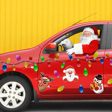 Load image into Gallery viewer, Car Light Bulb Magnetic Sticker Decal Christmas Decorate Santa Claus Elk Snowman Freezer Magnets Stickers New Year Cars Dec