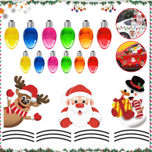 Load image into Gallery viewer, Car Light Bulb Magnetic Sticker Decal Christmas Decorate Santa Claus Elk Snowman Freezer Magnets Stickers New Year Cars Dec