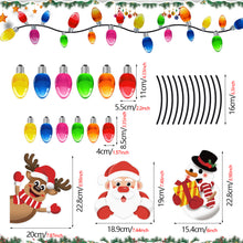 Load image into Gallery viewer, Car Light Bulb Magnetic Sticker Decal Christmas Decorate Santa Claus Elk Snowman Freezer Magnets Stickers New Year Cars Dec