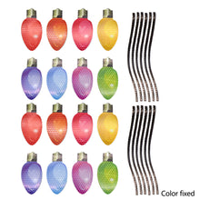 Load image into Gallery viewer, Car Refrigerator Decoration Christmas Reflective Bulb Light Shaped Magnets Stickers Magnetic Wires Ornaments Set Home Decor