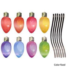Load image into Gallery viewer, Car Refrigerator Decoration Christmas Reflective Bulb Light Shaped Magnets Stickers Magnetic Wires Ornaments Set Home Decor