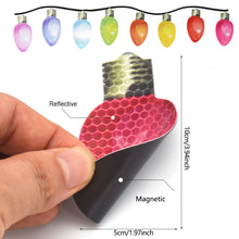 Load image into Gallery viewer, Car Refrigerator Decoration Christmas Reflective Bulb Light Shaped Magnets Stickers Magnetic Wires Ornaments Set Home Decor