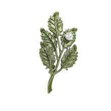 Load image into Gallery viewer, Retro Artistic Bamboo Brooch Bamboo Leaf Tree Leaf Flower Green Brooch Fresh Vintage Style Scarf Buckle Cardigan Button