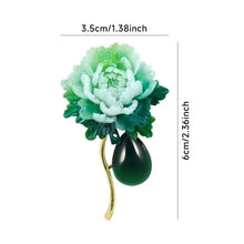 Load image into Gallery viewer, Peony Fashion Brooch Flower Gemstone Brooch Sweater Pin Gemstone Alloy Brooch Elegant Style Brooch for Business Gifts