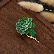 Load image into Gallery viewer, Peony Fashion Brooch Flower Gemstone Brooch Sweater Pin Gemstone Alloy Brooch Elegant Style Brooch for Business Gifts