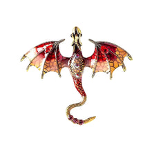 Load image into Gallery viewer, Retro Cartoon Flying Dragon Brooch Suit Coat Accessories Rhinestone Brooch Couple Accessories for All Genders Gifts