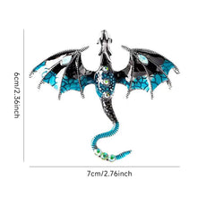 Load image into Gallery viewer, Retro Cartoon Flying Dragon Brooch Suit Coat Accessories Rhinestone Brooch Couple Accessories for All Genders Gifts