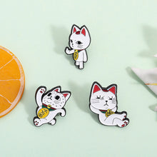 Load image into Gallery viewer, Cartoon Cute Styling Lucky Cat Alloy Brooch Enamel Pins Personalized and Trendy Metal Badge Accessories Funny Gifts