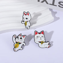 Load image into Gallery viewer, Cartoon Cute Styling Lucky Cat Alloy Brooch Enamel Pins Personalized and Trendy Metal Badge Accessories Funny Gifts