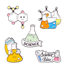 Load image into Gallery viewer, New Chemical Equation Series Alloy Brooch Cute and Cartoonish Backing Paint Badge Creative Accessories Gift for Friend