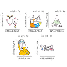 Load image into Gallery viewer, New Chemical Equation Series Alloy Brooch Cute and Cartoonish Backing Paint Badge Creative Accessories Gift for Friend
