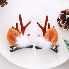 Load image into Gallery viewer, Christmas Hairpins and Hair Accessories Antler Clip Children's Headwear Cute and Festive Atmosphere Elk Bell Ornaments Christmas Gift