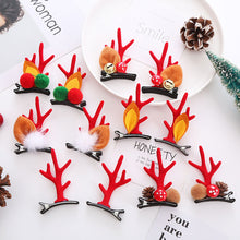 Load image into Gallery viewer, Christmas Hairpins and Hair Accessories Antler Clip Children's Headwear Cute and Festive Atmosphere Elk Bell Ornaments Christmas Gift