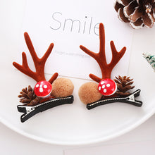Load image into Gallery viewer, Christmas Hairpins and Hair Accessories Antler Clip Children's Headwear Cute and Festive Atmosphere Elk Bell Ornaments Christmas Gift