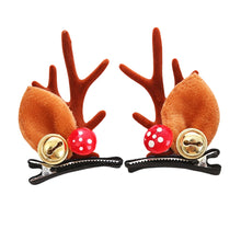 Load image into Gallery viewer, Christmas Hairpins and Hair Accessories Antler Clip Children's Headwear Cute and Festive Atmosphere Elk Bell Ornaments Christmas Gift