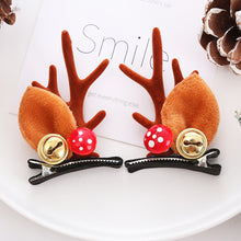 Load image into Gallery viewer, Christmas Hairpins and Hair Accessories Antler Clip Children's Headwear Cute and Festive Atmosphere Elk Bell Ornaments Christmas Gift