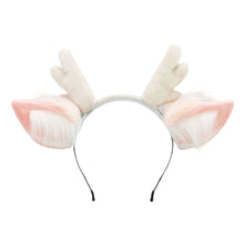 Load image into Gallery viewer, Cute Plush Antler Hair Band for Christmas Deer Ear Handmade Accessories Comic Exhibition Cosplay Props Christmas Party Decoration