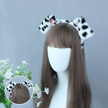 Load image into Gallery viewer, Cute Plush Ear Hairbands for Dalmatian Dogs Spa Headband Realistic Animal Ears Comic Convention Props Festival Party Accessory