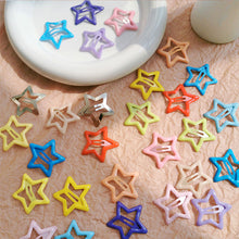 Load image into Gallery viewer, 20/40/50Pcs Colorful Five-Pointed Star Mixed-Color Hairpins Cute Energetic Star Alloy Hair Accessory for Daily Wear Styling