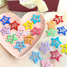 Load image into Gallery viewer, 20/40/50Pcs Colorful Five-Pointed Star Mixed-Color Hairpins Cute Energetic Star Alloy Hair Accessory for Daily Wear Styling