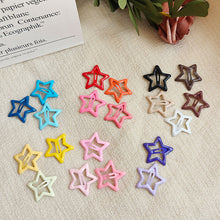 Load image into Gallery viewer, 20/40/50Pcs Colorful Five-Pointed Star Mixed-Color Hairpins Cute Energetic Star Alloy Hair Accessory for Daily Wear Styling